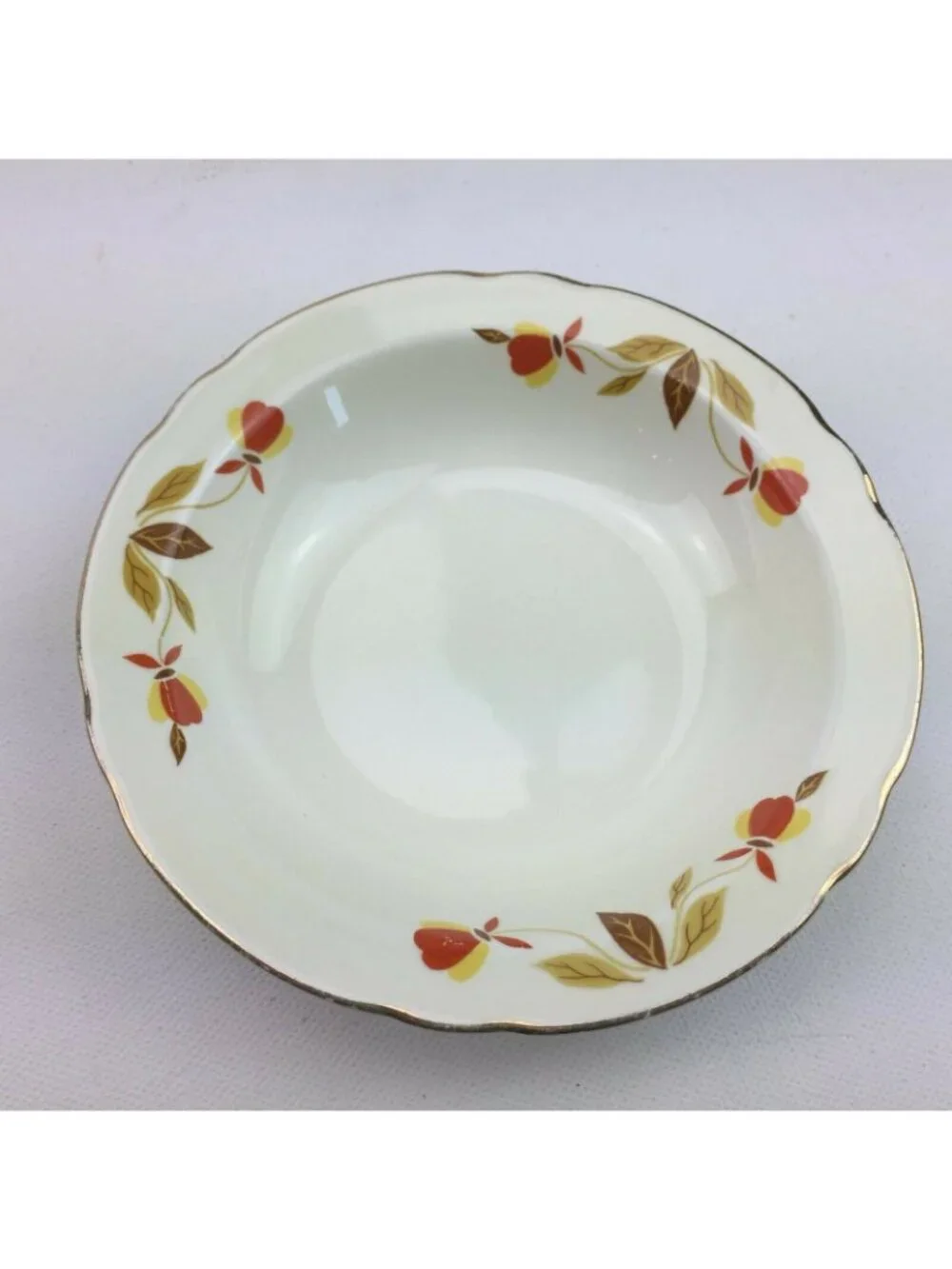 Autumnware Vintage Hall China Autumn Leaf Mary Dunbar Dessert Bowl Set Dish 5.5